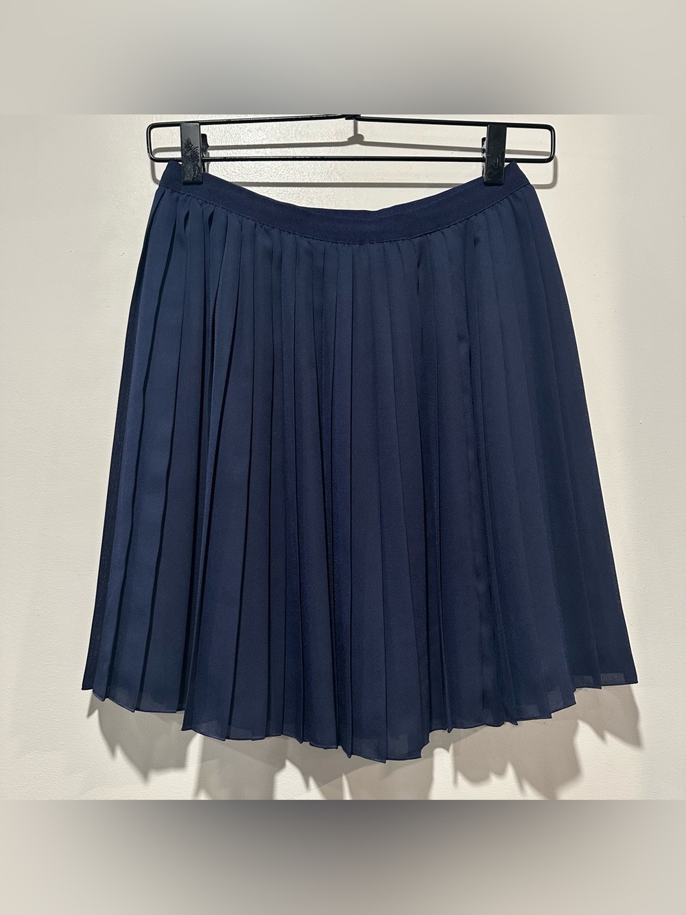 Uniqlo Navy Pleated Mini Skirt - Circle/Skater